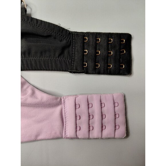 Victoria's Secret 38D Lace Bras Set Of 2 Black & Pink With Underwire Support - Picture 5 of 8